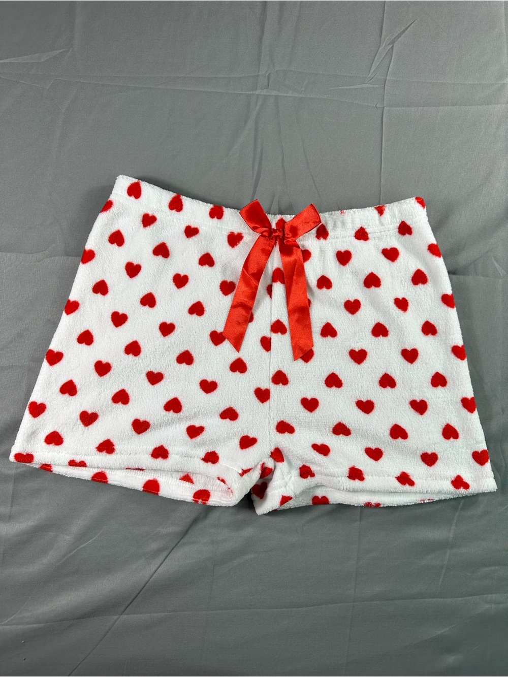 Spoiled Angel Red Valentines Heart Pajama Shorts, Womens Large SOFT